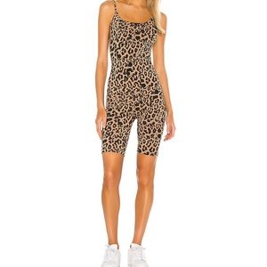LNA Short Onesie in Leopard